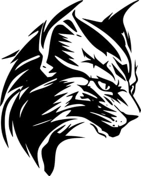 Wildcat - Black and White Isolated Icon - Vector illustration