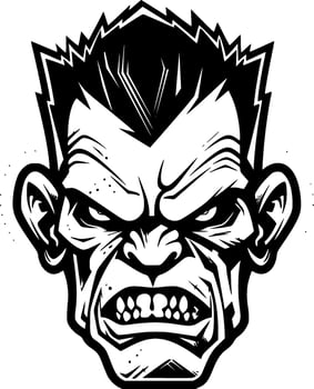 Zombie - Minimalist and Flat Logo - Vector illustration