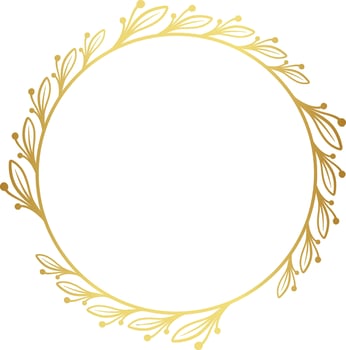 Luxury leaf circle for wedding vector