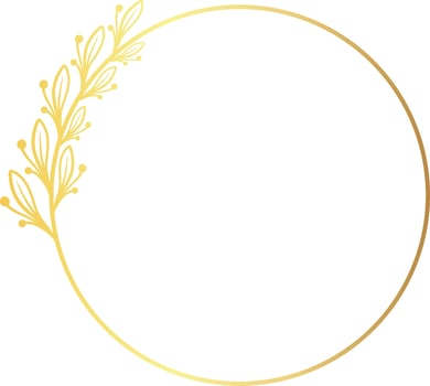 Luxury leaf circle for wedding vector