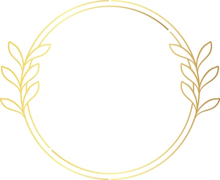 Luxury leaf circle for wedding vector