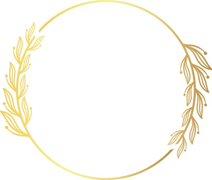 Luxury leaf circle for wedding vector