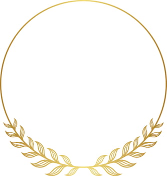 Luxury leaf circle for wedding vector