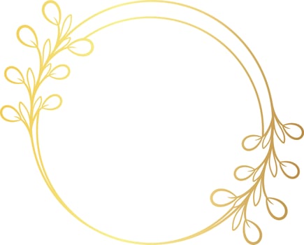 Luxury leaf circle for wedding vector