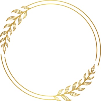 Luxury leaf circle for wedding vector