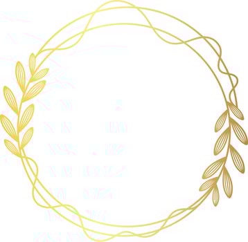 Luxury leaf circle for wedding vector