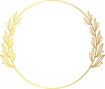 Luxury leaf circle for wedding vector