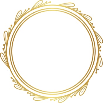 Luxury leaf circle for wedding vector
