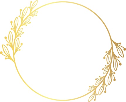 Luxury leaf circle for wedding vector