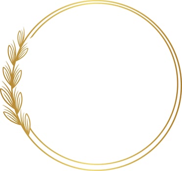 Luxury leaf circle for wedding vector