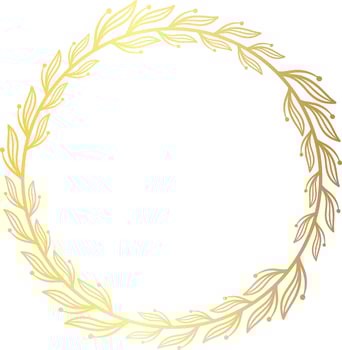 Luxury leaf circle for wedding vector