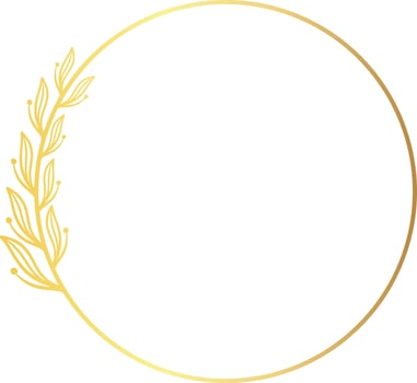 Luxury leaf circle for wedding vector