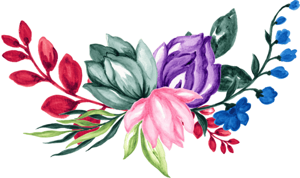 Tulips Flower Watercolor illustration wreath bouquet for card, product design, festive greetings png