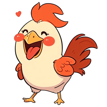 Cute Chibi Chicken Clipart AI Generative png