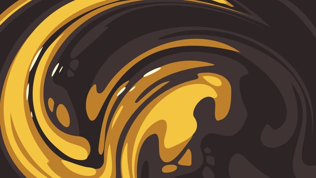 Black Brown Yellow Abstract Ink Wave Vector Wallpaper Background Image