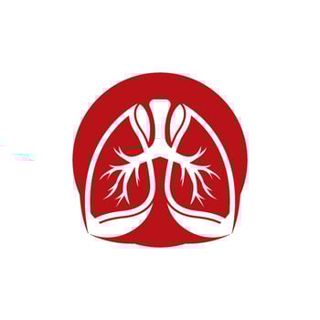 Lungs logo icon symbol vector template illustration design.