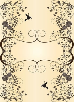 Template frame design for greeting card or invitation vector