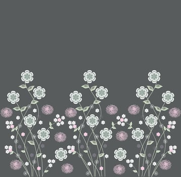Modern invitation card with floral design vector