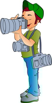 Professional Photographer, illustration vector