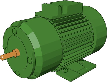 Electric motor Machine vector or color illustration