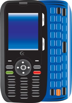 LG type of mobile phone vector