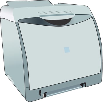 Laserjet laser printer for office vector