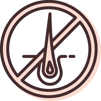 Beauty hair removing, icon, vector on white background.