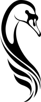 Swan head tattoo vector
