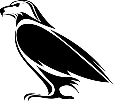 Eagle bird tattoo, tattoo illustration, vector on a white background.