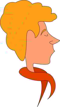 Blond man with scarf vector