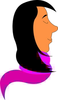 Boy wearing pink jumper vector illustration