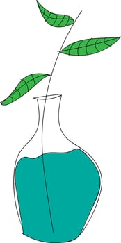Plant in bottle illustration vector on white background