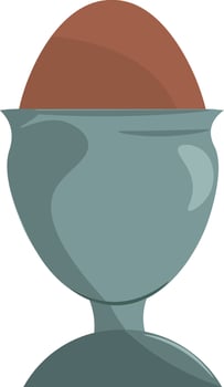 Egg in a egg holder vector or color illustration
