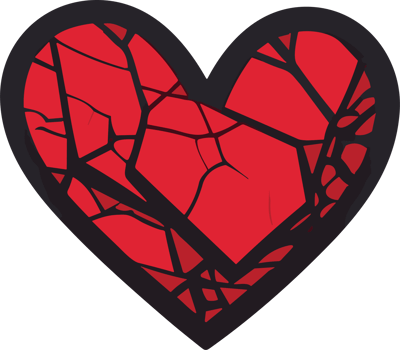 Broken Heart ai generative png