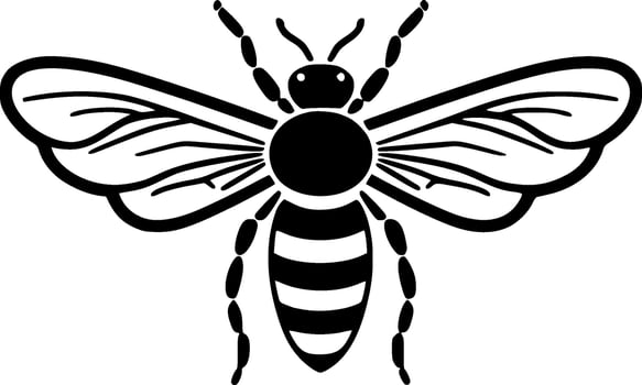Bee - Minimalist and Flat Logo - Vector illustration