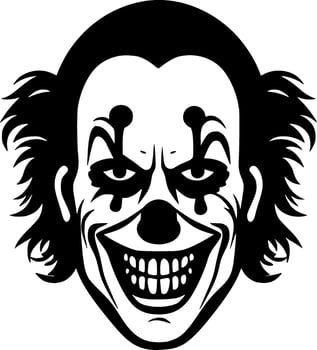 Clown - Minimalist and Flat Logo - Vector illustration