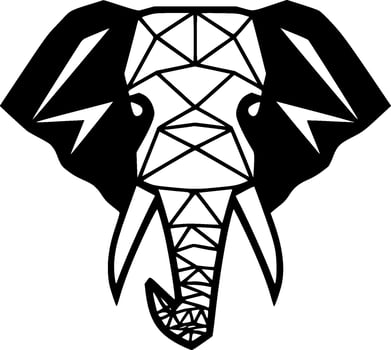 Elephant - Minimalist and Flat Logo - Vector illustration