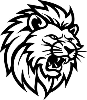 Lion, Minimalist and Simple Silhouette - Vector illustration
