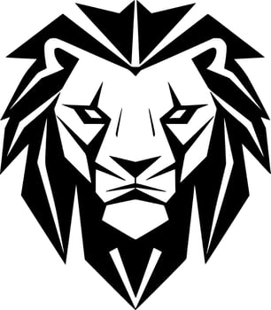 Lion, Minimalist and Simple Silhouette - Vector illustration