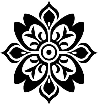 Mandala, Minimalist and Simple Silhouette - Vector illustration