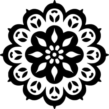 Mandala - Minimalist and Flat Logo - Vector illustration
