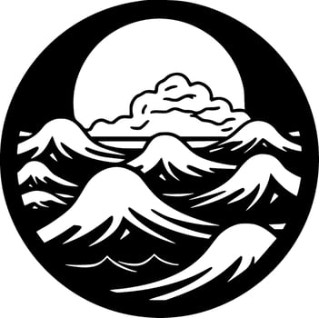 Ocean - Minimalist and Flat Logo - Vector illustration