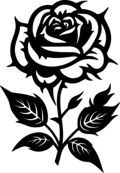 Rose - High Quality Vector Logo - Vector illustration ideal for T-shirt graphic