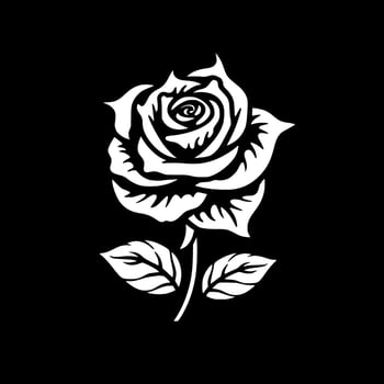 Rose - Minimalist and Flat Logo - Vector illustration