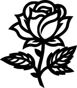 Rose - Minimalist and Flat Logo - Vector illustration
