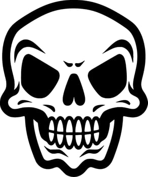 Skull, Minimalist and Simple Silhouette - Vector illustration