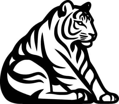 Tiger - Minimalist and Flat Logo - Vector illustration