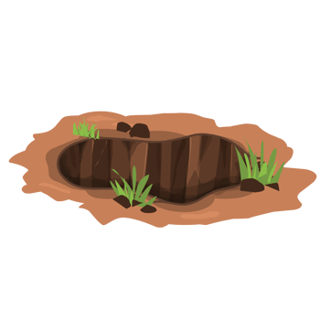 Hole in the ground Illustration png