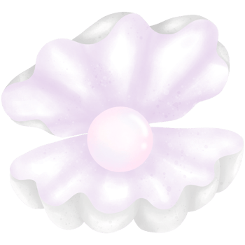Shiny pearls in open shell png