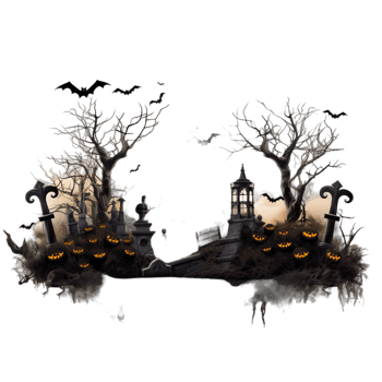 Halloween Pumpkin Lantern Castle Cartoon Ai Generative png